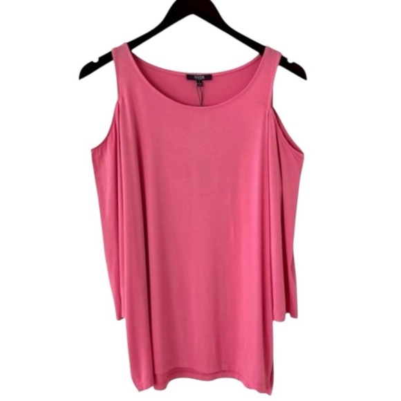 NYDJ Pink Cold Shoulder Quarter Sleeve Top Size Small - Picture 1 of 6